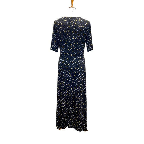 Asos Maternity Ditsy Floral Print Short Sleeve Maxi Dress Black Size 10 Bohemian - Picture 13 of 16